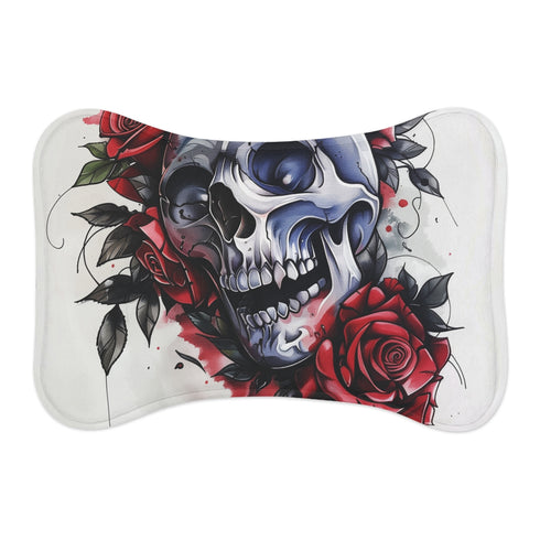 "Mystical Skull and Rose Pet Mat"