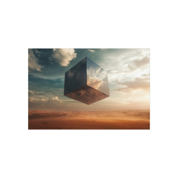 Mystical Tesseract Art In Desert