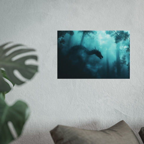 Mystical Water Dragon Forest Scene