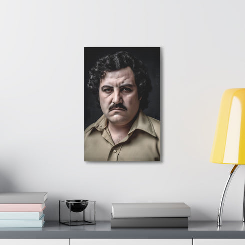Narcos legacy canvas: Tribute to Pablo Escobar on 18" x 12" canvas.