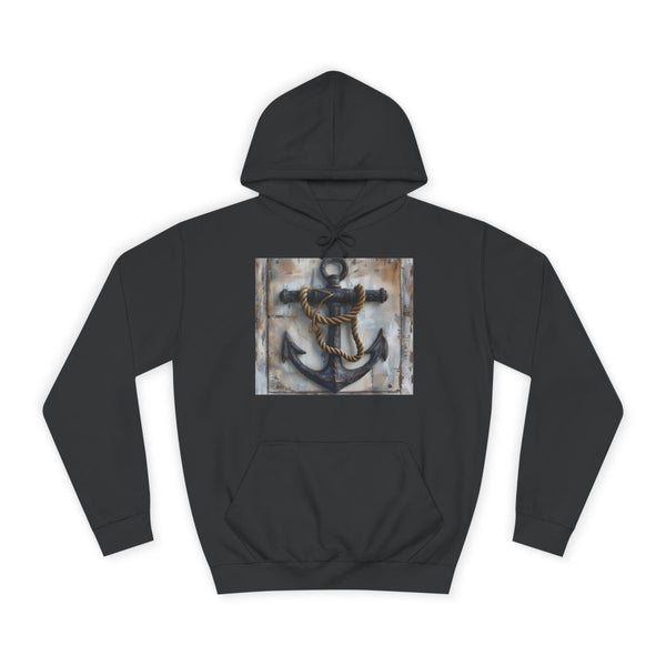 Nautical Anchor — Heavyweight Graphic Hoodie — Front Heavyweight Fleece Hoodie View