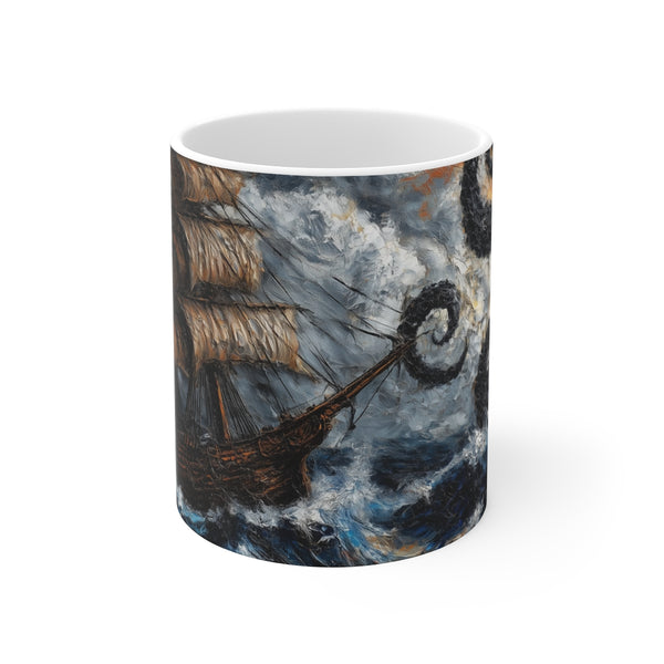 Nautical Kraken Battle Coffee Mug