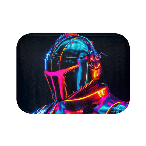 Neon Armor Knight Bath Mat.