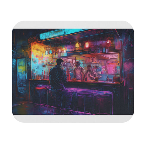 Neon Bar Watercolor Mouse Pad