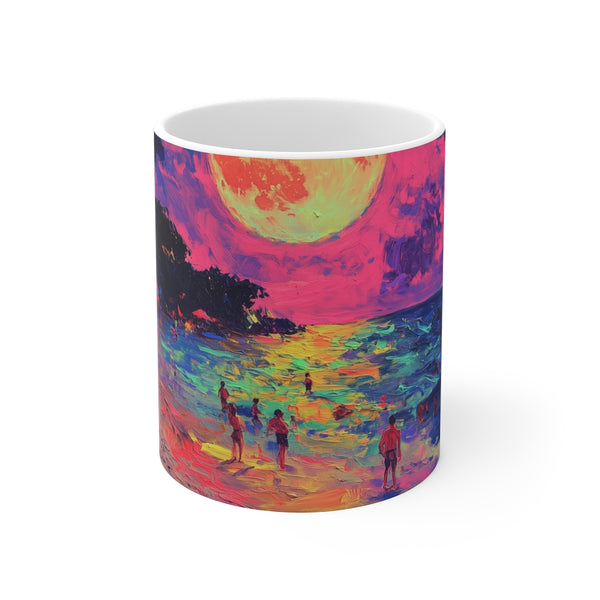 "Neon Beach Moon Party Mug"