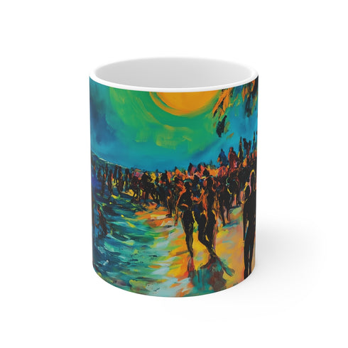"Neon Beach Moonlight Mug"