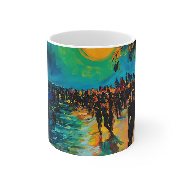 "Neon Beach Moonlight Mug"