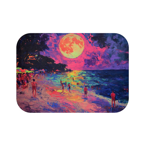 "Neon Beach Moonlit Bliss Bath Mat"