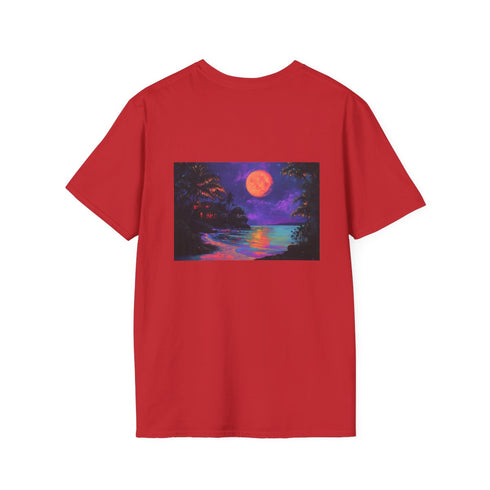 Neon Beach Night Full Moon Shirt