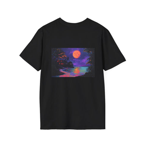 Neon Beach Night Full Moon Shirt