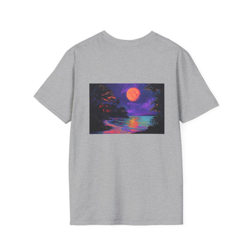Neon Beach Night Full Moon Shirt
