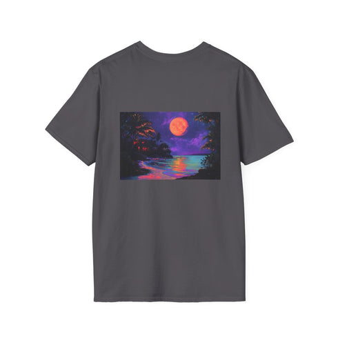 Neon Beach Night Full Moon Shirt