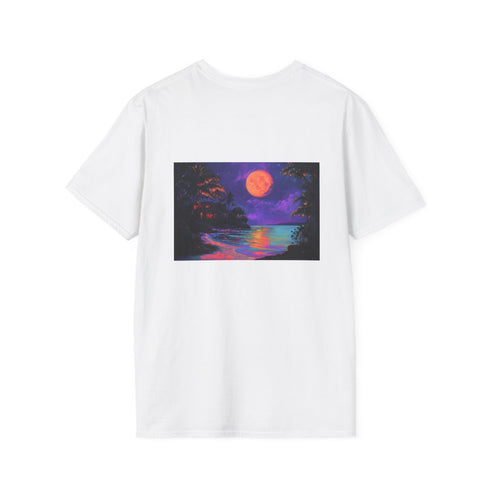 Neon Beach Night Full Moon Shirt