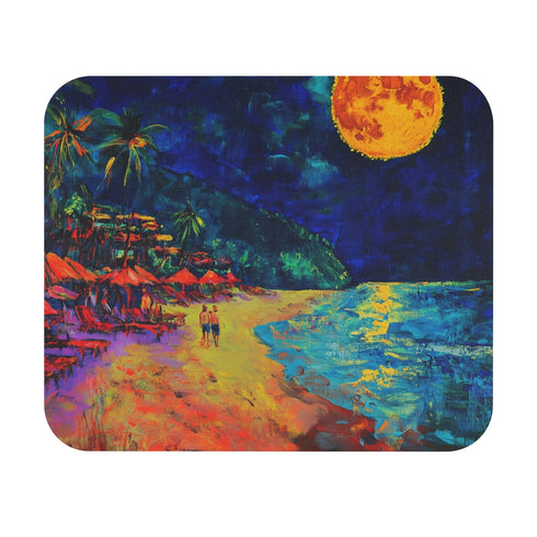 Neon Beach Night Mouse Pad