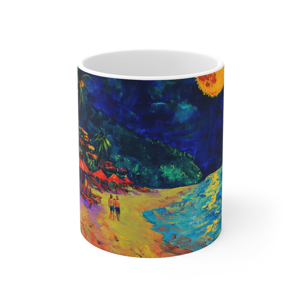 "Neon Beach Night Mug"