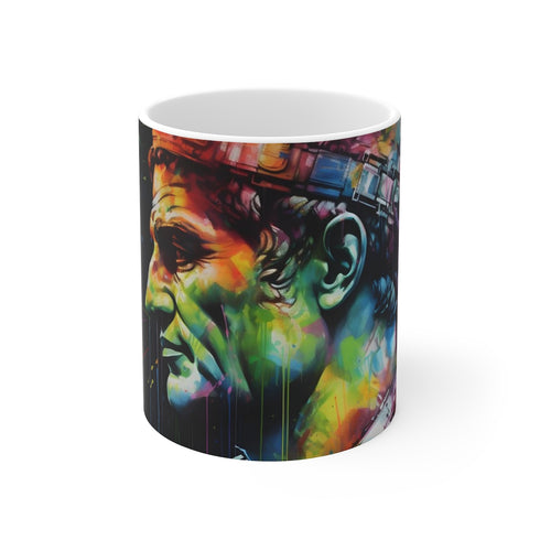 Neon Caesar Watercolor Coffee Mug