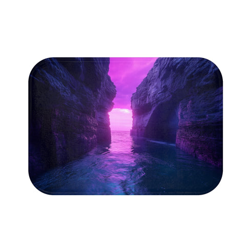 Neon Cave Bath Mat Design