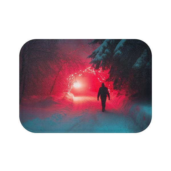 Neon Cave Snowstorm Bath Mat