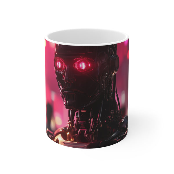 Neon City Cinematic Robot Uprising Mug