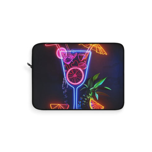 Neon Cocktail Laptop Sleeve: Tropical Glam