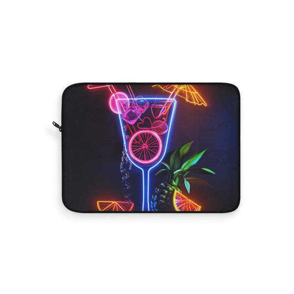 Neon Cocktail Laptop Sleeve: Tropical Glam