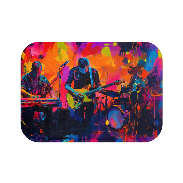 "Neon Coldplay Concert Bath Mat"
