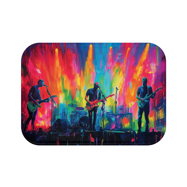 "Neon Concert Splatter Bath Mat"