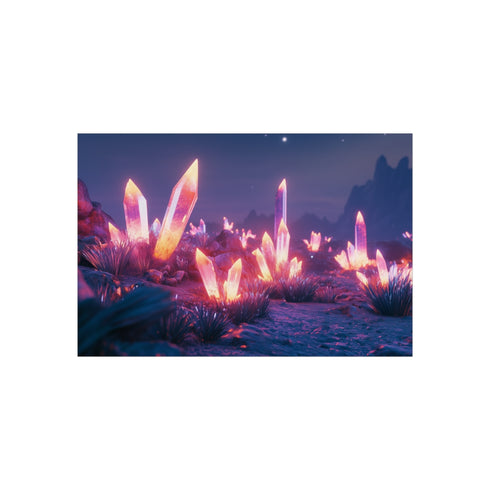 Neon Crystals Bloom in Wasteland