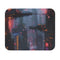 Neon Cyberpunk City Mouse Pad