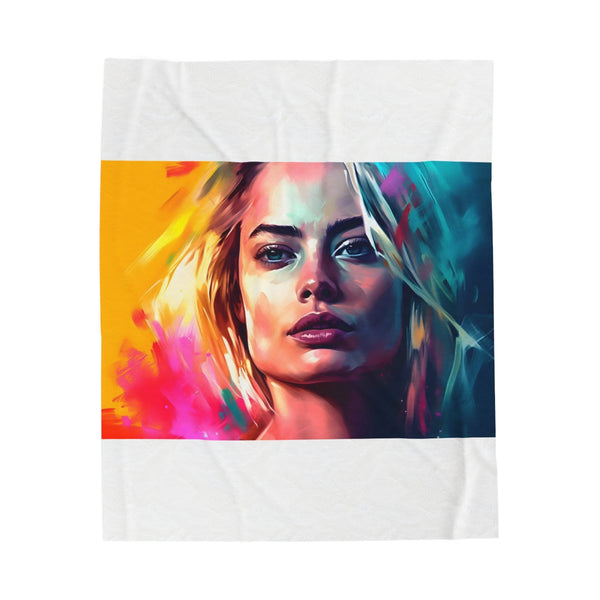 "Neon Dreams Margot Robbie Blanket"
