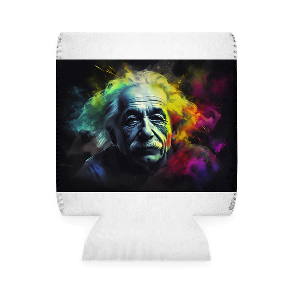 Neon Einstein Watercolor Can Cooler