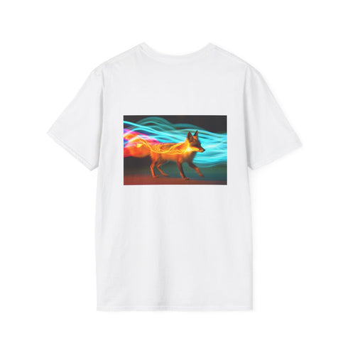 Neon Fox Chasing Light Trails.