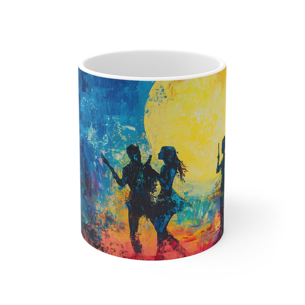 "Neon Full Moon Festival Mug"