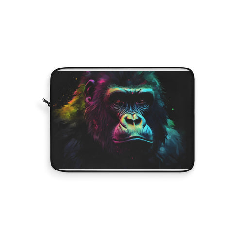 "Neon Gorilla Watercolor Laptop Sleeve"