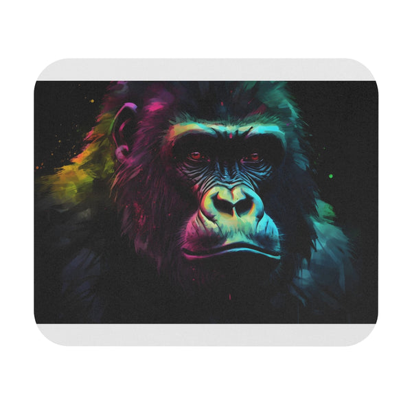 Neon Gorilla Watercolor Mouse Pad