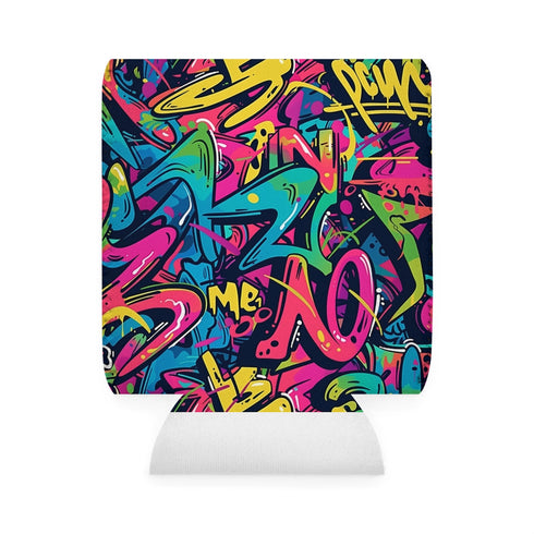 Neon Graffiti Can Cooler Sleeve
