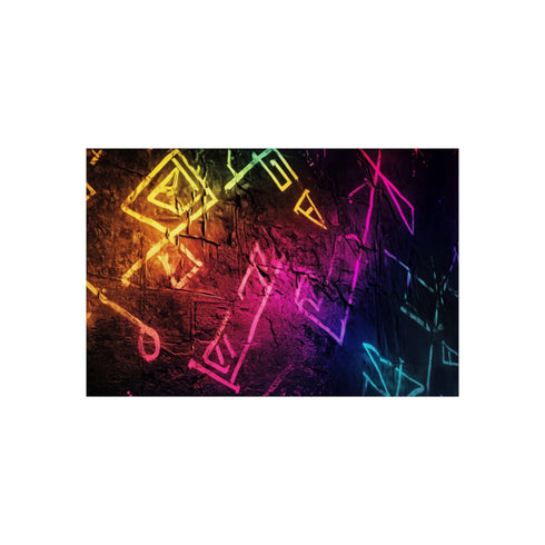 Neon Graffiti Illuminates Ancient Runes