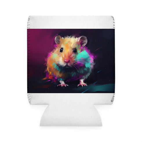 Neon Hamster Watercolor Can Cozy