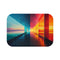 "Neon Horizon Day Night Bath Mat"