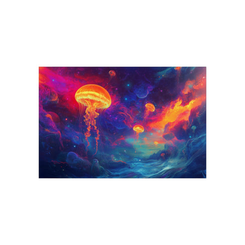 Neon Jellyfish Journey Through Time