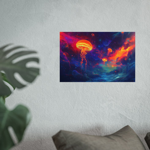 Neon Jellyfish Journey Through Time