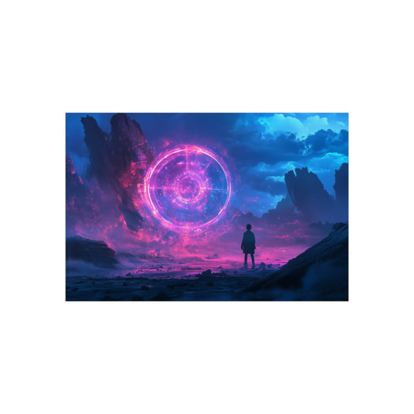 Neon Jellyfish Timeless Journey Poster