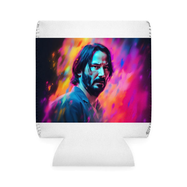 Neon Keanu Watercolor Can Coolers