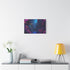 Neon Lit Jungle with Glowing Fauna — Stretched Canvas Wall Art — Living Room Wall Lifestyle View