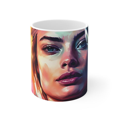 "Neon Margot Watercolor Coffee Mug"
