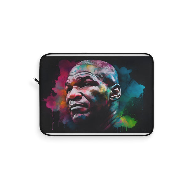 "Neon Mike Tyson Laptop Sleeve: Punchy Protection"