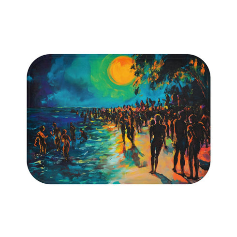 "Neon Moon Beach Party Mat"