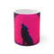 Neon Moon Wolf Howling Mug