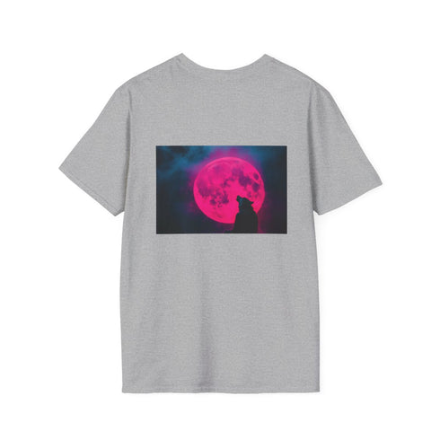 Neon Moon Wolf Howling T-Shirt