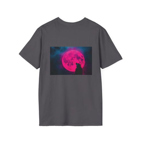 Neon Moon Wolf Howling T-Shirt